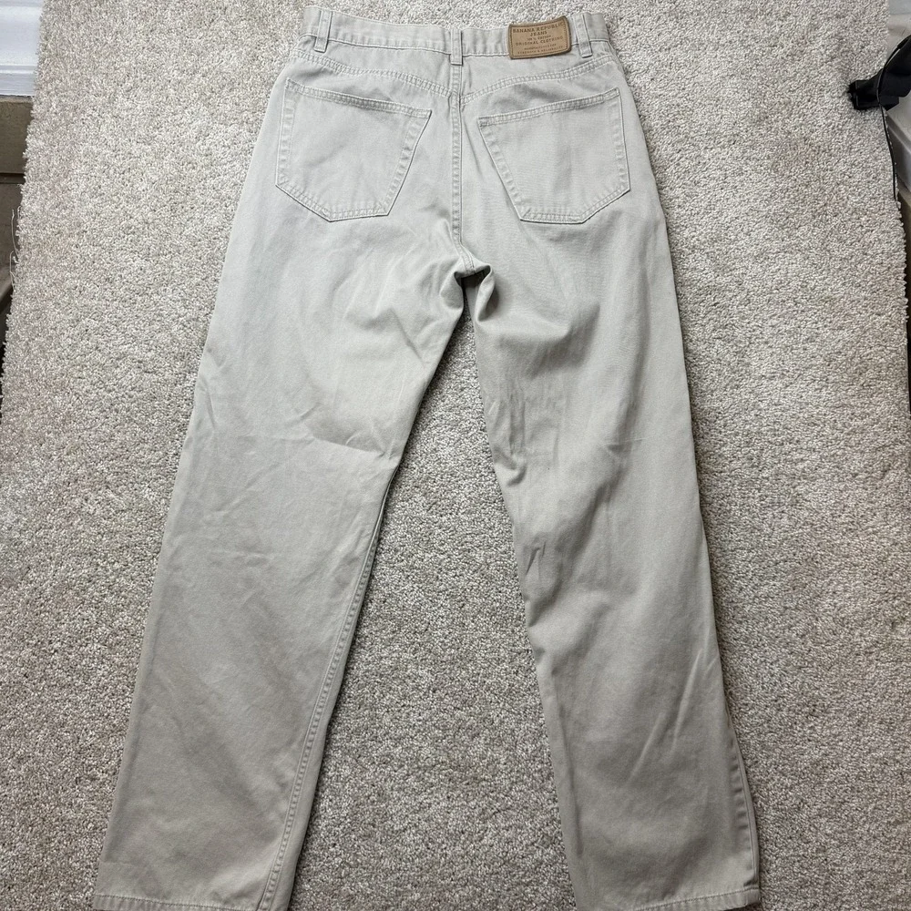Banana Republic Laredo Jeans Mens 32x32 Light Wash Beige Denim Regular Straight